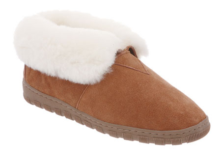 RJs Fuzzies Sheepskin Slippers Womens Bootie