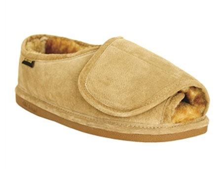 Old Friend Slipers Mens Step-In Open Toe