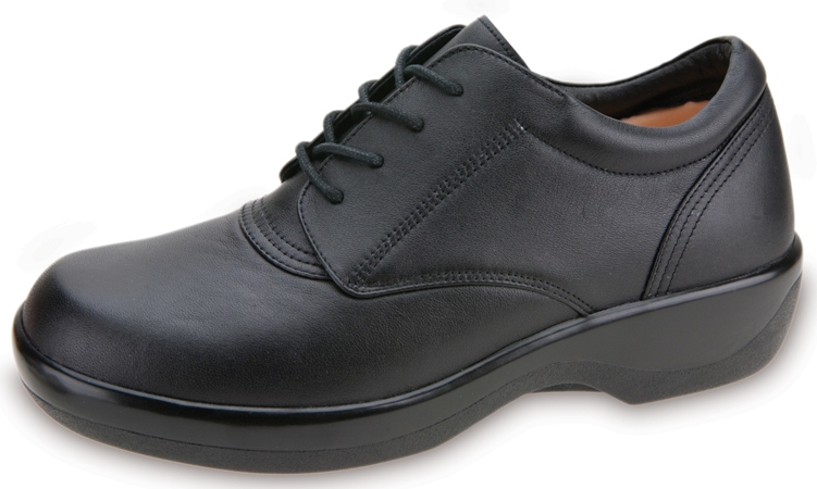Apex Women's Ambulator Conform Leather Lace-up - Black