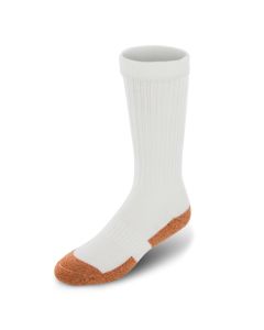 Apex Copper Cloud Diabetic Crew Socks in White