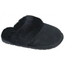 Lamo Sheepskin Women's Scuff Slippers - Black |