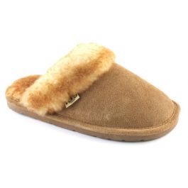 Sheepskin Slippers: RJs Fuzzies Womens Scuff in Chestnut