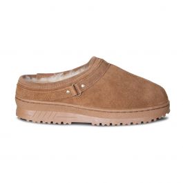 Sheepskin Shoes: RJs Fuzzies Womens Sheepskin Clogs in Brown