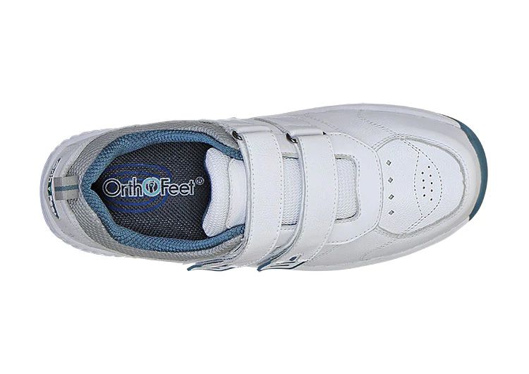 Orthofeet‎ 652 Shoes Mens Size 8 XX-Wide White Leather Walking Sneakers OrthoFeet Alamo 652 Walking Sneakers Shoes Men main image 2
