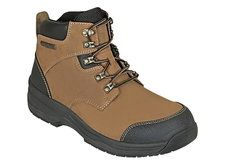 Orthofeet 682 Granite Diabetic Composite Toe Work Boots - Brown