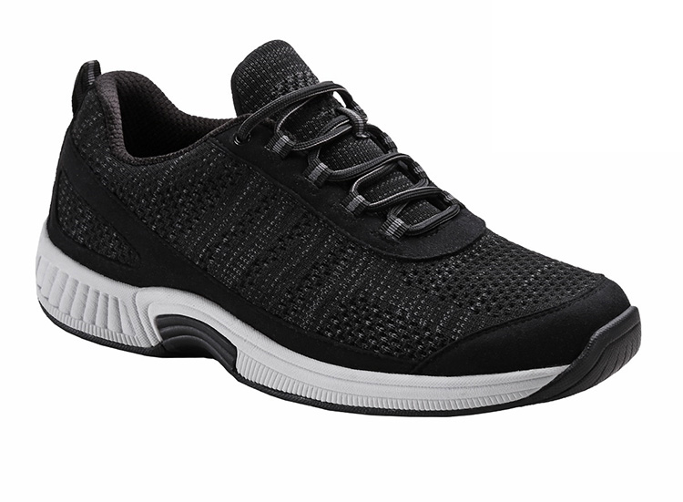 Orthofeet 619 Lava Stretch Knit Shoes - Black
